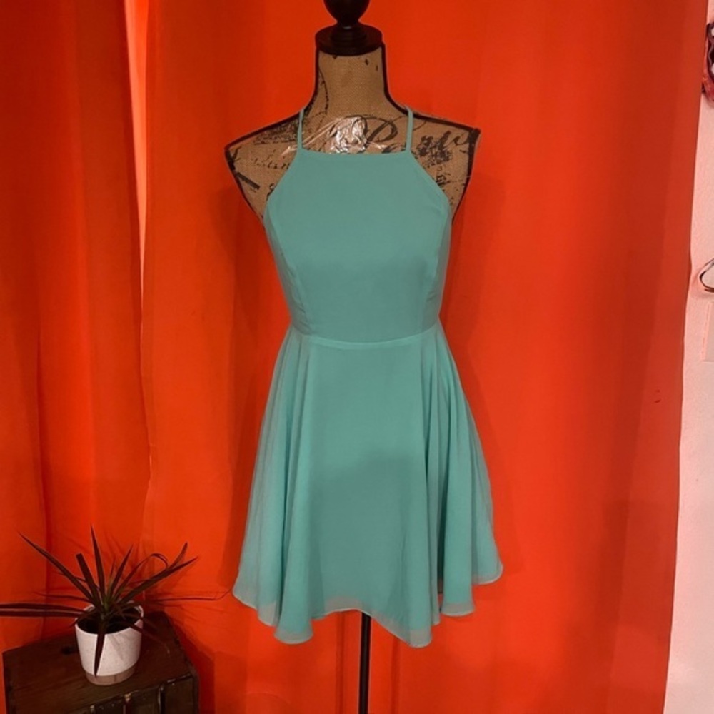 Silence + noise dress size 2 green/teal
